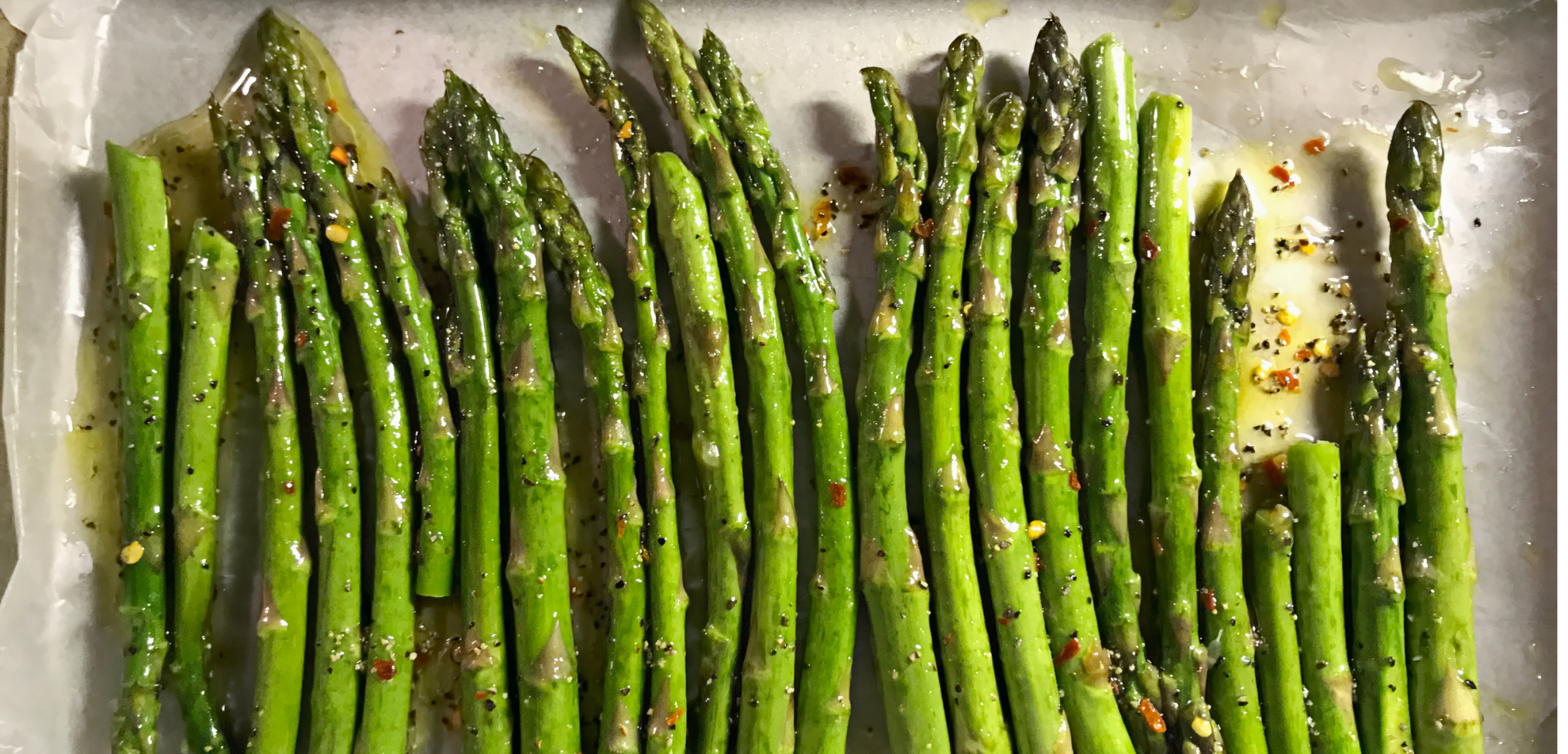 Freshly cooked asparagus 